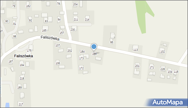 Faliszówka, Faliszówka, 186, mapa Faliszówka