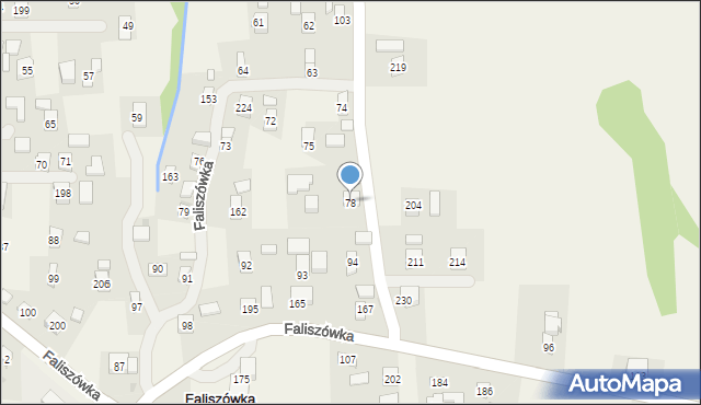 Faliszówka, Faliszówka, 78, mapa Faliszówka