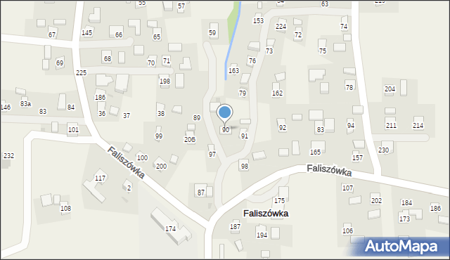 Faliszówka, Faliszówka, 90, mapa Faliszówka