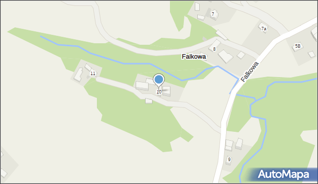 Falkowa, Falkowa, 10, mapa Falkowa