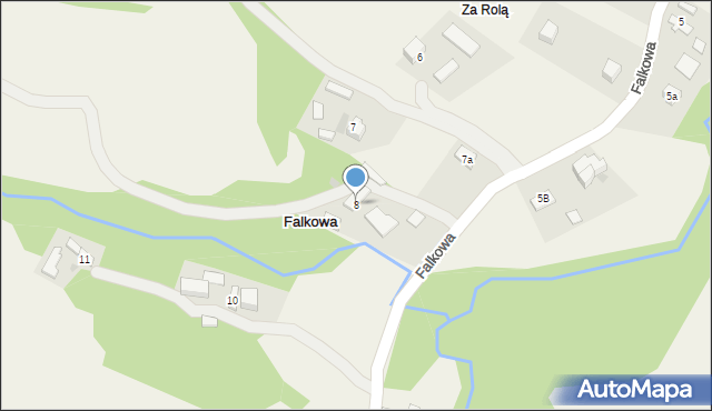 Falkowa, Falkowa, 8, mapa Falkowa