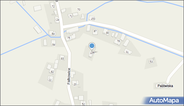 Fałkowice, Fałkowice, 125, mapa Fałkowice