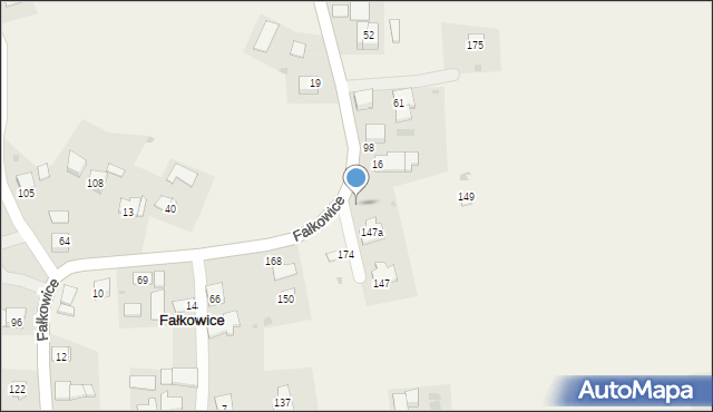 Fałkowice, Fałkowice, 149, mapa Fałkowice