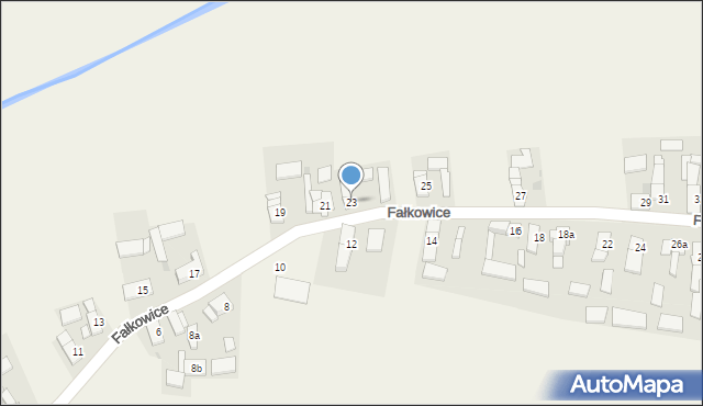 Fałkowice, Fałkowice, 23, mapa Fałkowice