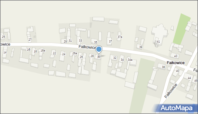 Fałkowice, Fałkowice, 30, mapa Fałkowice