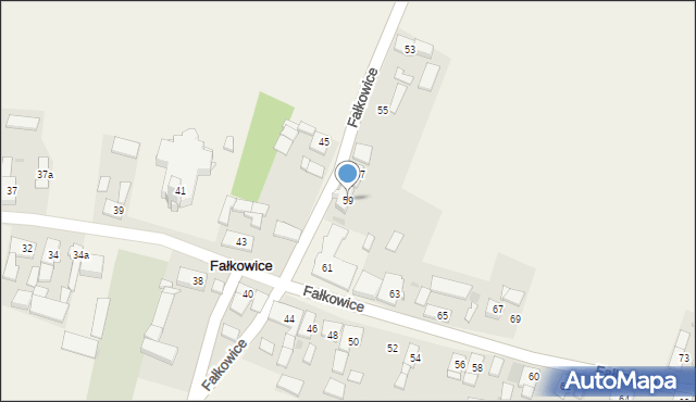 Fałkowice, Fałkowice, 59, mapa Fałkowice