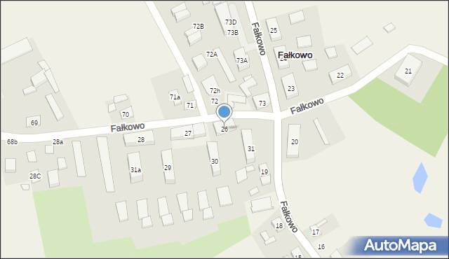 Fałkowo, Fałkowo, 26, mapa Fałkowo