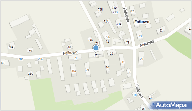 Fałkowo, Fałkowo, 27, mapa Fałkowo