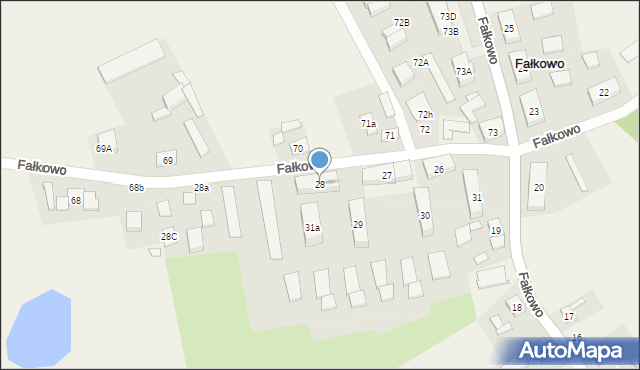 Fałkowo, Fałkowo, 28, mapa Fałkowo