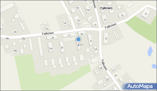 Fałkowo, Fałkowo, 30, mapa Fałkowo