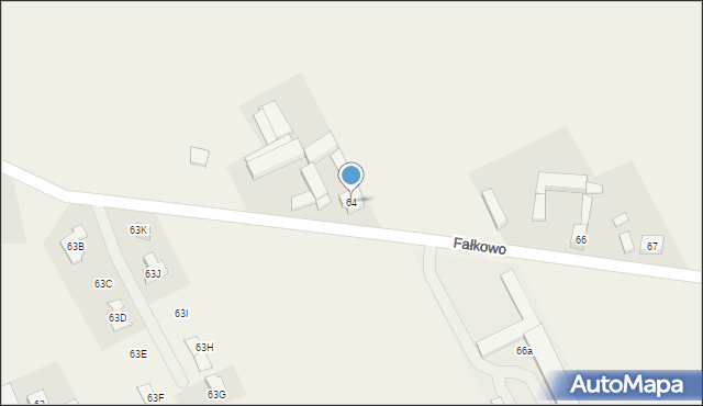 Fałkowo, Fałkowo, 64, mapa Fałkowo