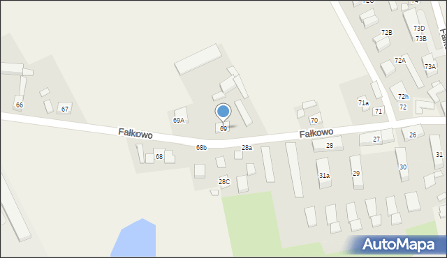 Fałkowo, Fałkowo, 69, mapa Fałkowo