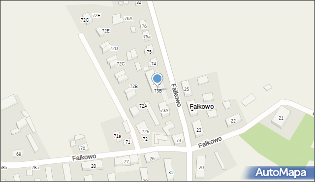 Fałkowo, Fałkowo, 73B, mapa Fałkowo