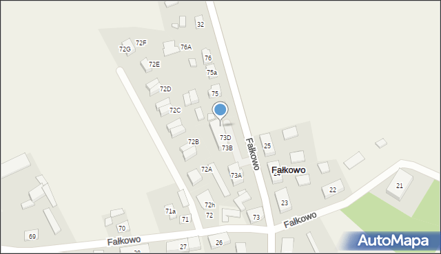 Fałkowo, Fałkowo, 73F, mapa Fałkowo