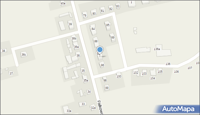 Fałkowo, Fałkowo, 94, mapa Fałkowo