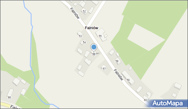 Falniów, Falniów, 56, mapa Falniów