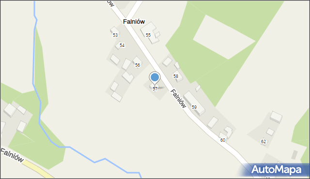 Falniów, Falniów, 57, mapa Falniów