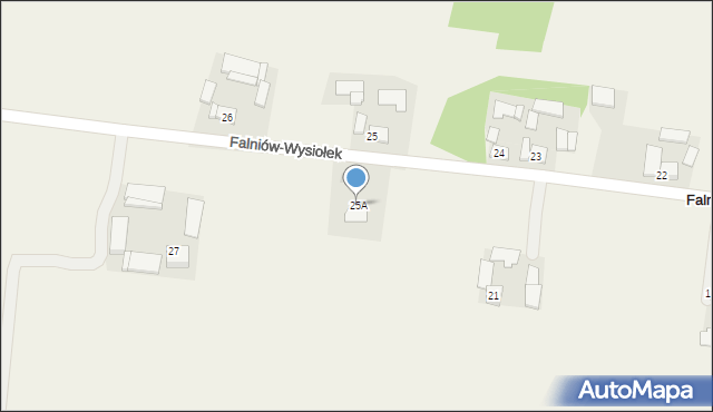 Falniów-Wysiołek, Falniów-Wysiołek, 25A, mapa Falniów-Wysiołek