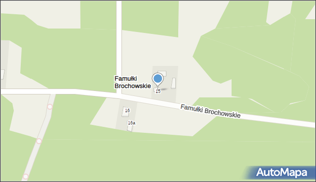 Famułki Brochowskie, Famułki Brochowskie, 15, mapa Famułki Brochowskie