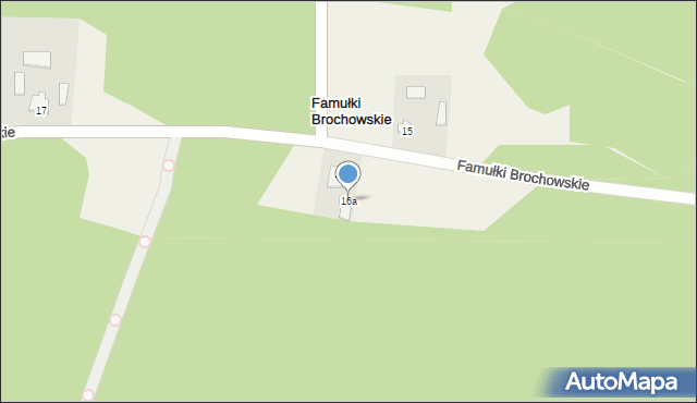 Famułki Brochowskie, Famułki Brochowskie, 16a, mapa Famułki Brochowskie