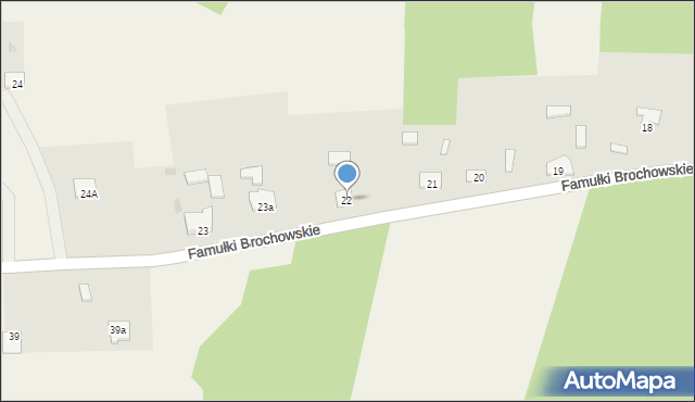 Famułki Brochowskie, Famułki Brochowskie, 22, mapa Famułki Brochowskie