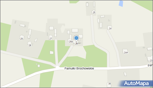 Famułki Brochowskie, Famułki Brochowskie, 26, mapa Famułki Brochowskie