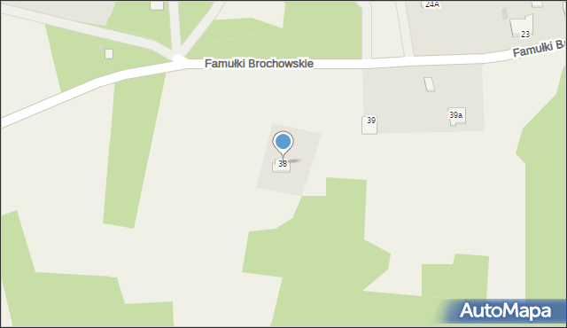 Famułki Brochowskie, Famułki Brochowskie, 38, mapa Famułki Brochowskie