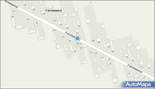 Fanisławice, Fanisławice, 37, mapa Fanisławice