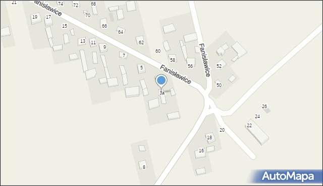 Fanisławice, Fanisławice, 3a, mapa Fanisławice