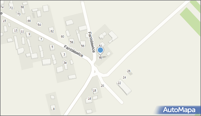 Fanisławice, Fanisławice, 50, mapa Fanisławice