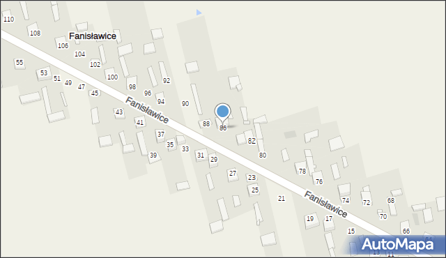 Fanisławice, Fanisławice, 86, mapa Fanisławice