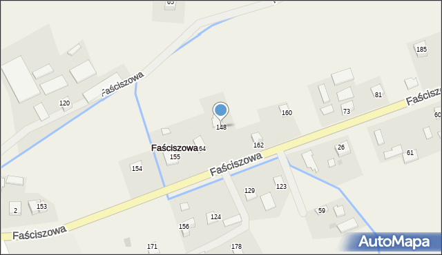 Faściszowa, Faściszowa, 148, mapa Faściszowa