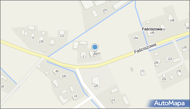 Faściszowa, Faściszowa, 153, mapa Faściszowa