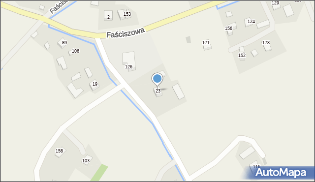 Faściszowa, Faściszowa, 23, mapa Faściszowa