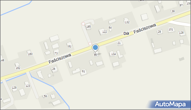 Faściszowa, Faściszowa, 60, mapa Faściszowa