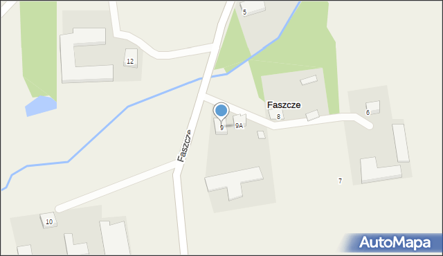 Faszcze, Faszcze, 9, mapa Faszcze