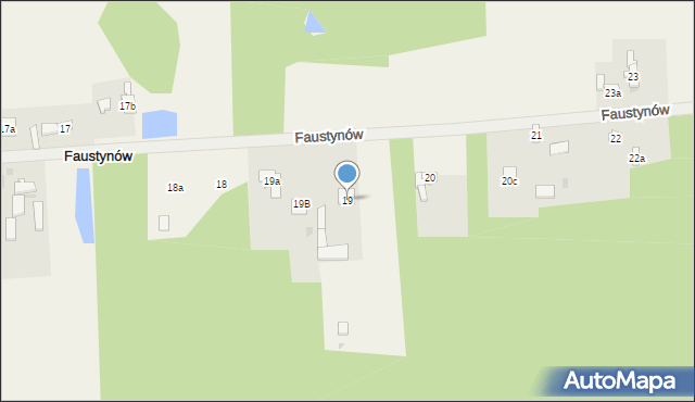 Faustynów, Faustynów, 19, mapa Faustynów