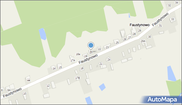 Faustynowo, Faustynowo, 20, mapa Faustynowo
