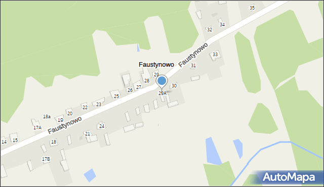 Faustynowo, Faustynowo, 29A, mapa Faustynowo