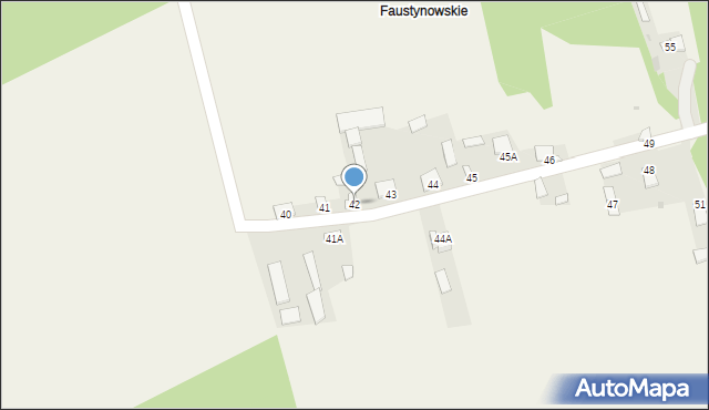 Faustynowo, Faustynowo, 42, mapa Faustynowo