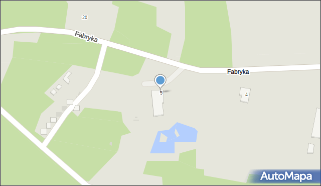 Frampol, Fabryka, 5, mapa Frampol