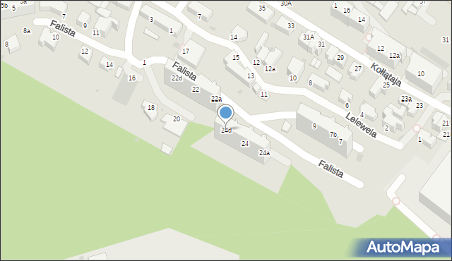 Gdynia, Falista, 24d, mapa Gdyni