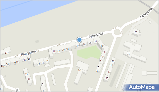 Gorzów Wielkopolski, Fabryczna, 37b, mapa Gorzów Wielkopolski