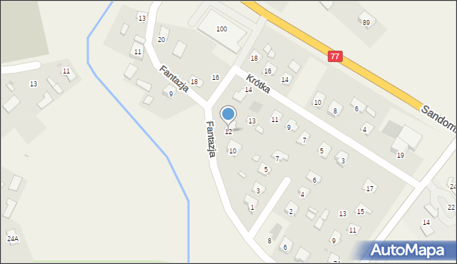 Gorzyce, Fantazja, 12, mapa Gorzyce