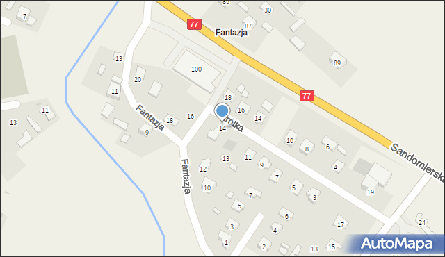 Gorzyce, Fantazja, 14, mapa Gorzyce