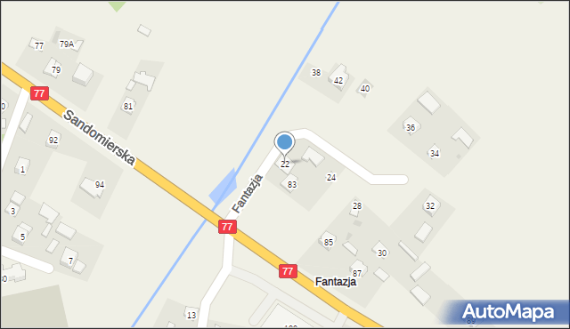 Gorzyce, Fantazja, 22, mapa Gorzyce