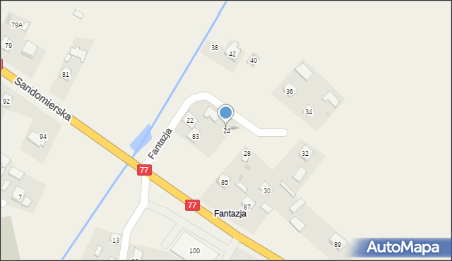 Gorzyce, Fantazja, 24, mapa Gorzyce