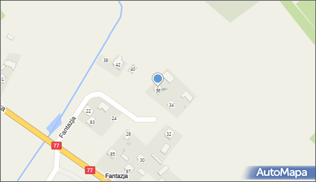 Gorzyce, Fantazja, 36, mapa Gorzyce