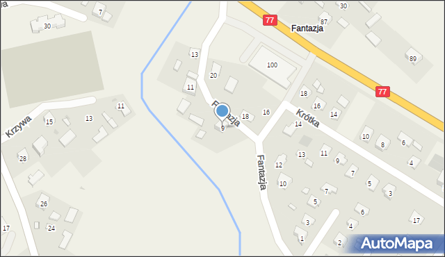 Gorzyce, Fantazja, 9, mapa Gorzyce