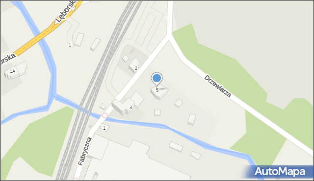 Gościcino, Fabryczna, 5, mapa Gościcino